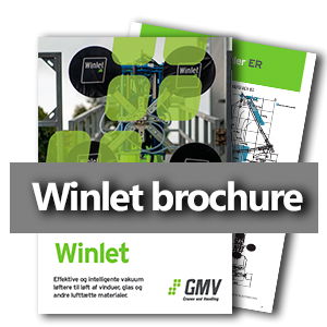 Brochure med Winlet vinduesløfter produktprogrammet