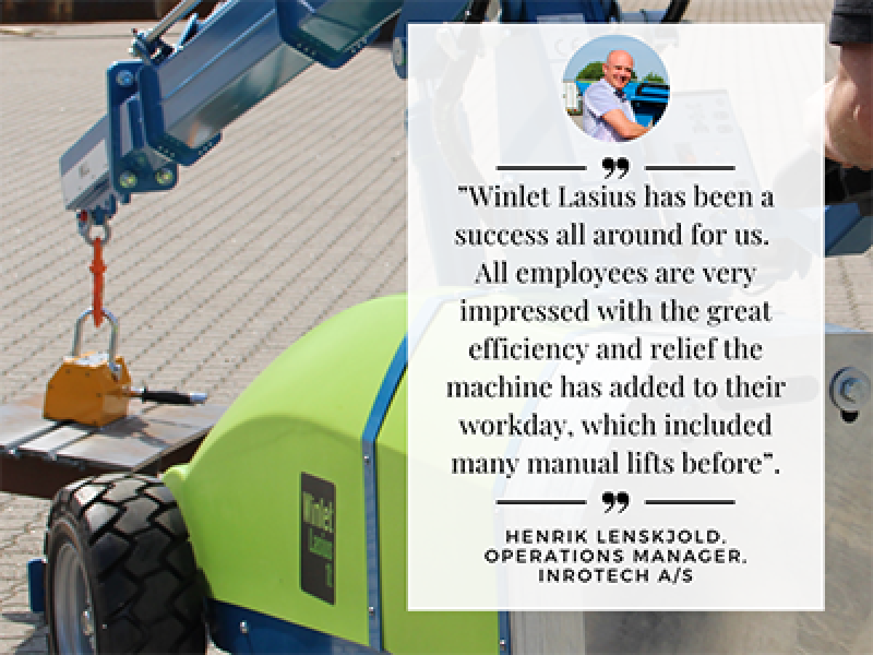 Winlet Lasius 1t kran til tunge l&oslash;ft