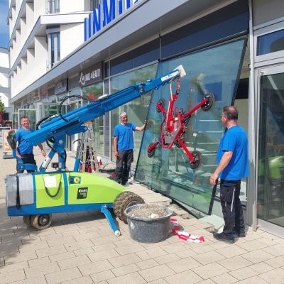 Lasius 1,5t installing glass