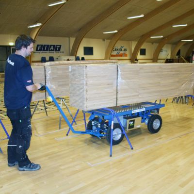 Gulvlægning med ErgoMover Lift & Go