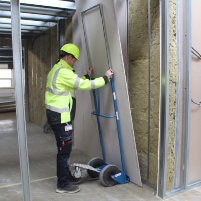 Installing plaster boards with ErgoMounter